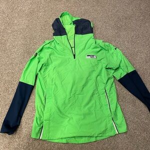 Seattle Seahawks On-Field Nike Quarter Zip Jacket